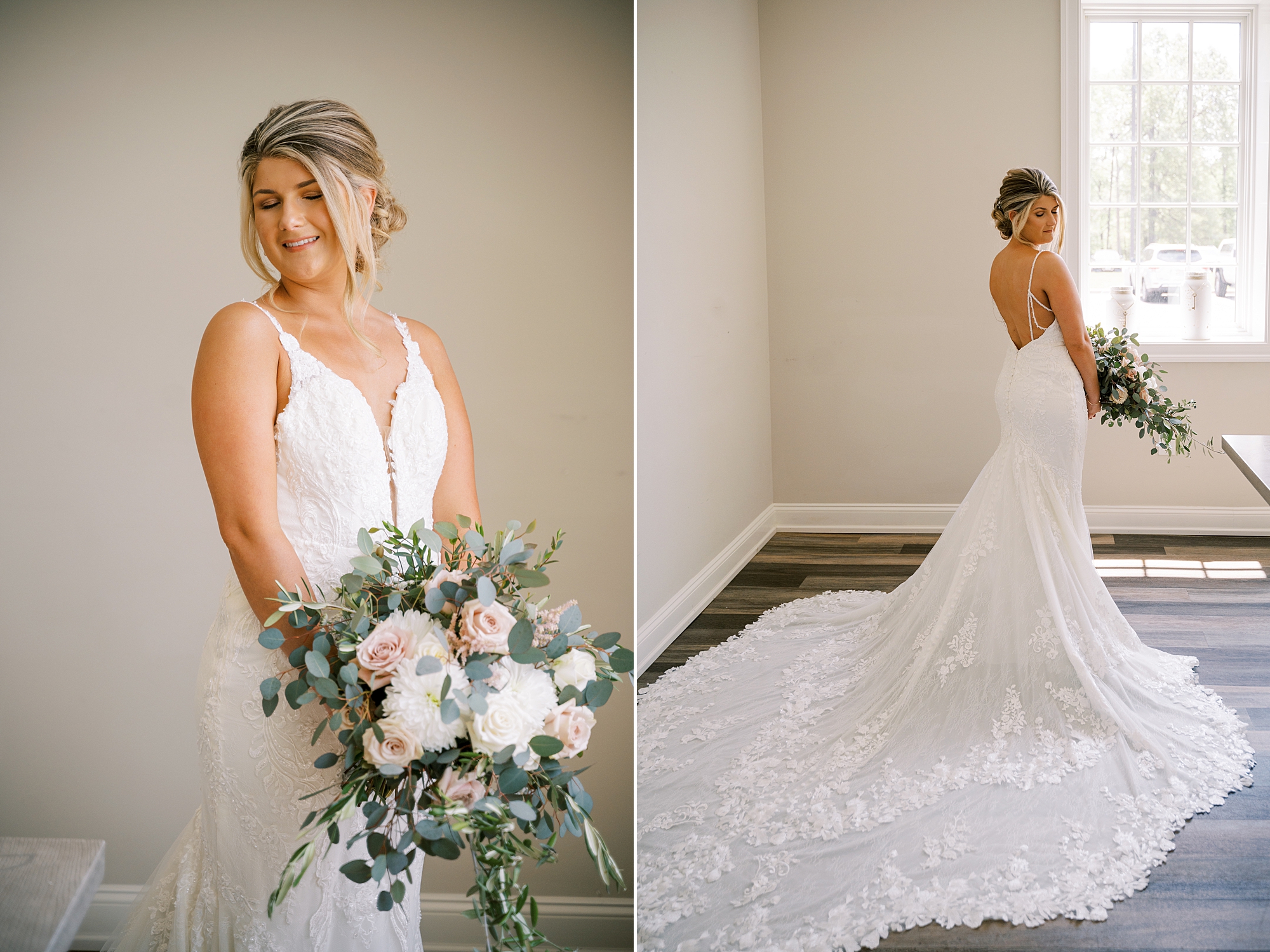 bridal portraits in suite at The Grove at Centerton