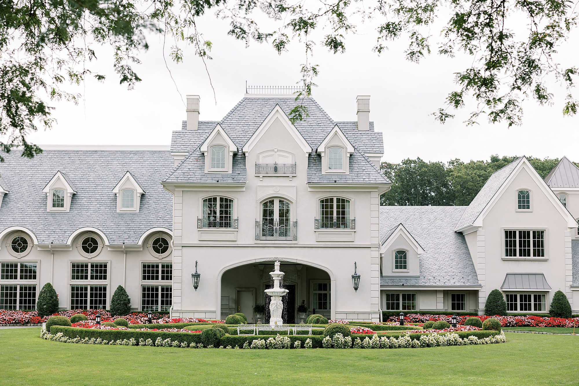 elegant summer wedding day at Park Chateau Estate in New Jersey